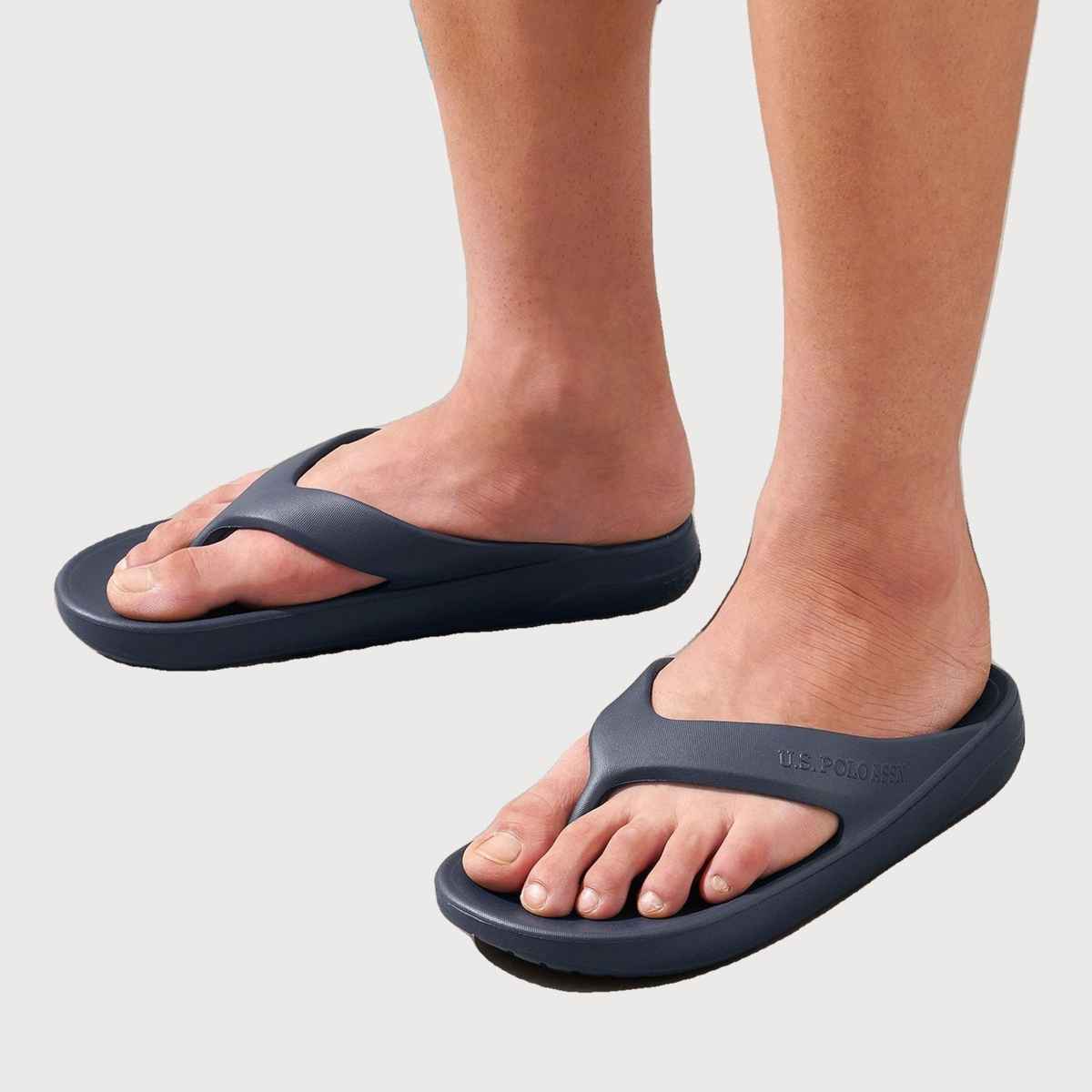 U.S. Polo Assn. Men's | Men Axel 2.0 Foam Walk Flip Flop | Blue | UK 8