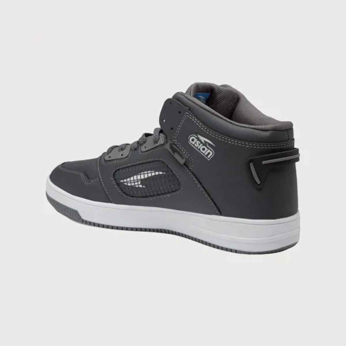 Asian Carnival-01 Hightop Sneakers For Men Dark Grey | UK-9