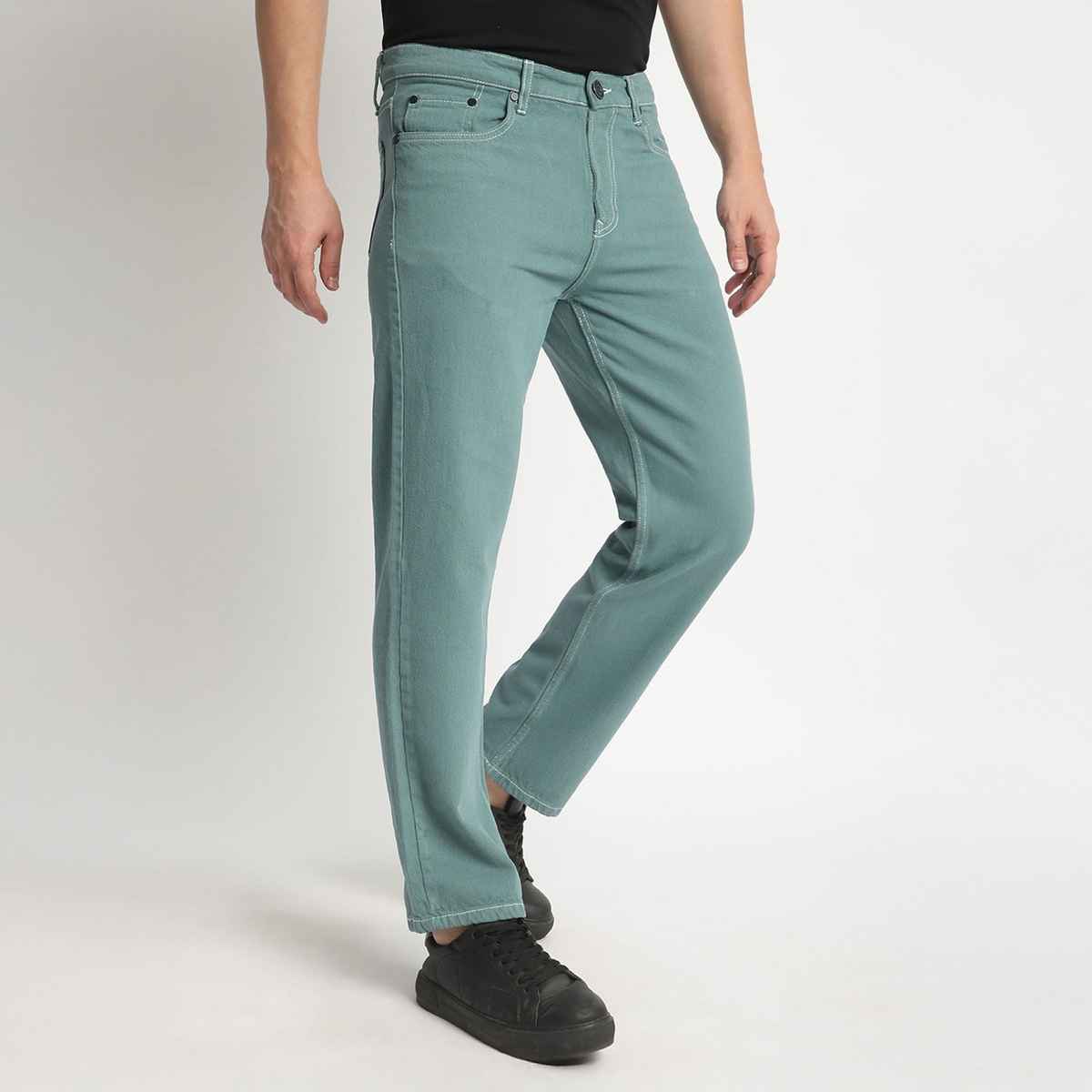 Bene Kleed Men's Relax Fit Jeans | Teal Green - 30