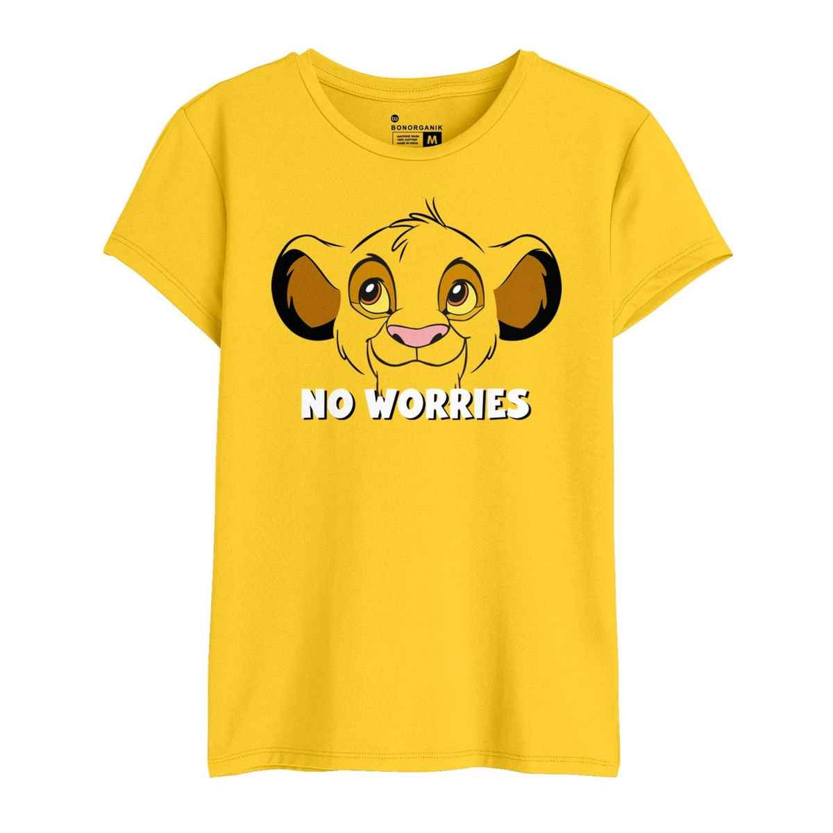 Bonorganik No Worries Women Graphic Printed T-shirt | M