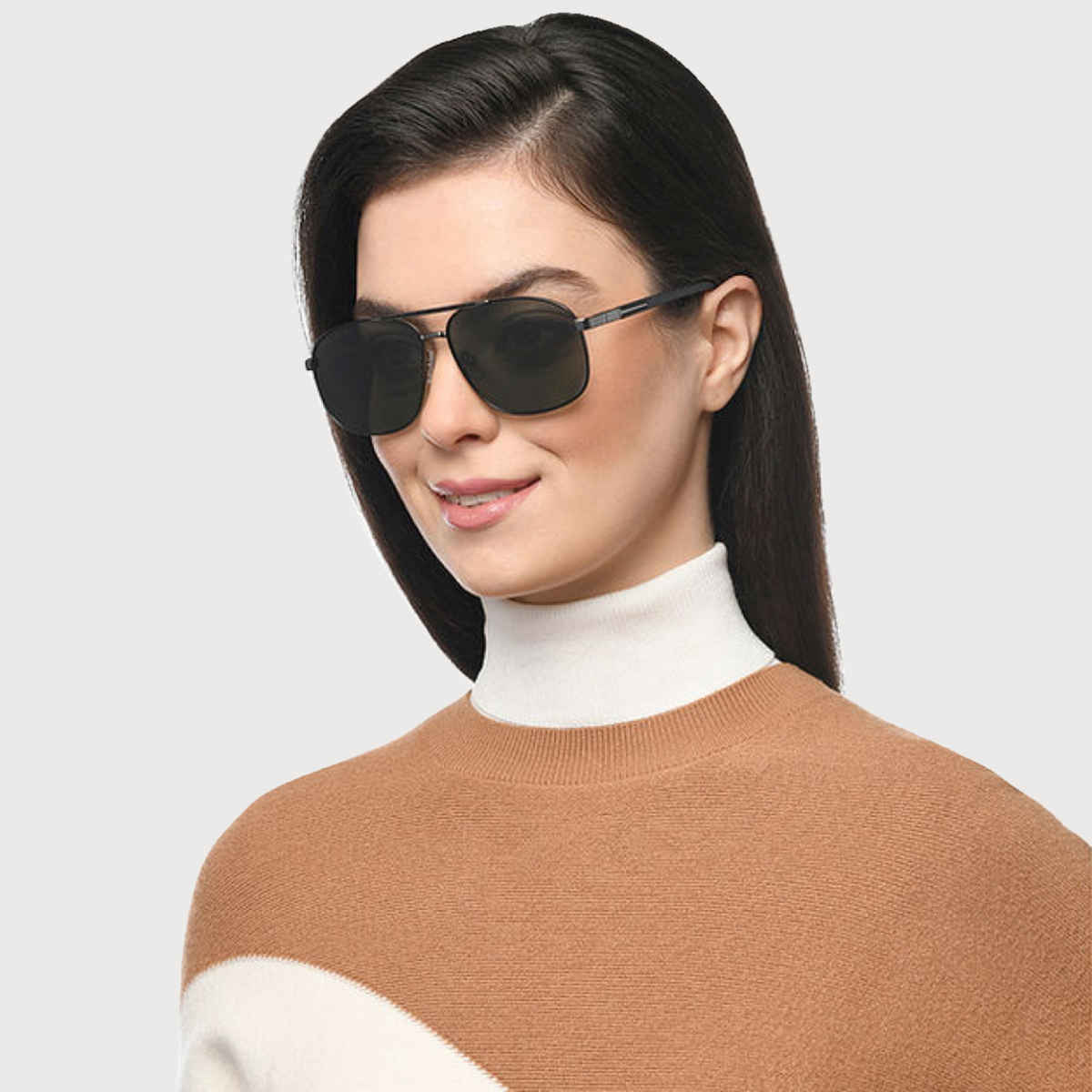 John Jacobs By Lenskart Unisex Geometric Stainless Steel Sunglasses | Green - L