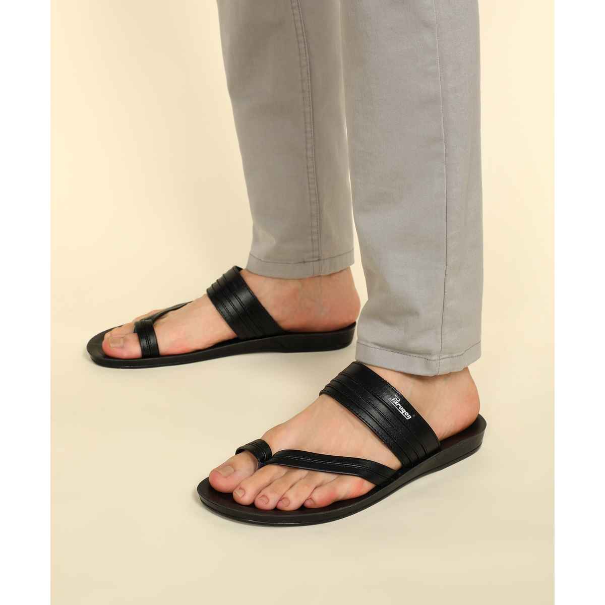 Paragon Men's Black Pu Sandals PUK2234G UK 7