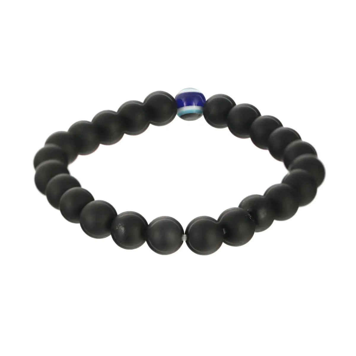 Bold By Priyaasi Black Evil Eye Beaded Bracelet For Men