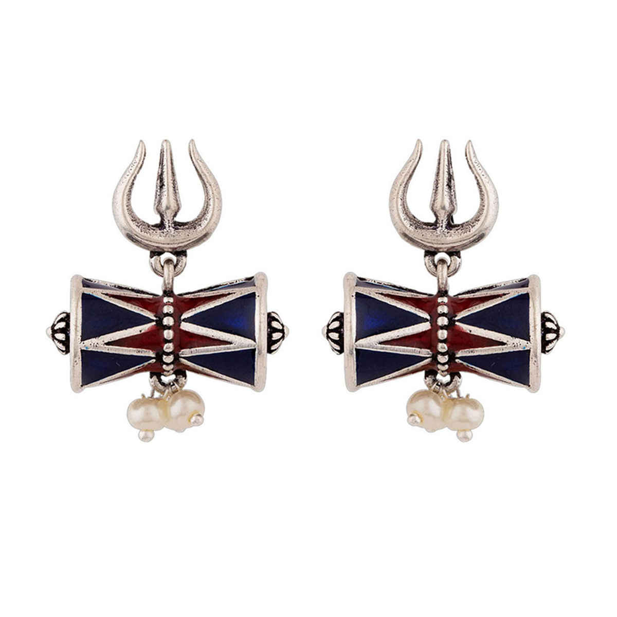 Voylla Moksha Damru Trishul Earrings