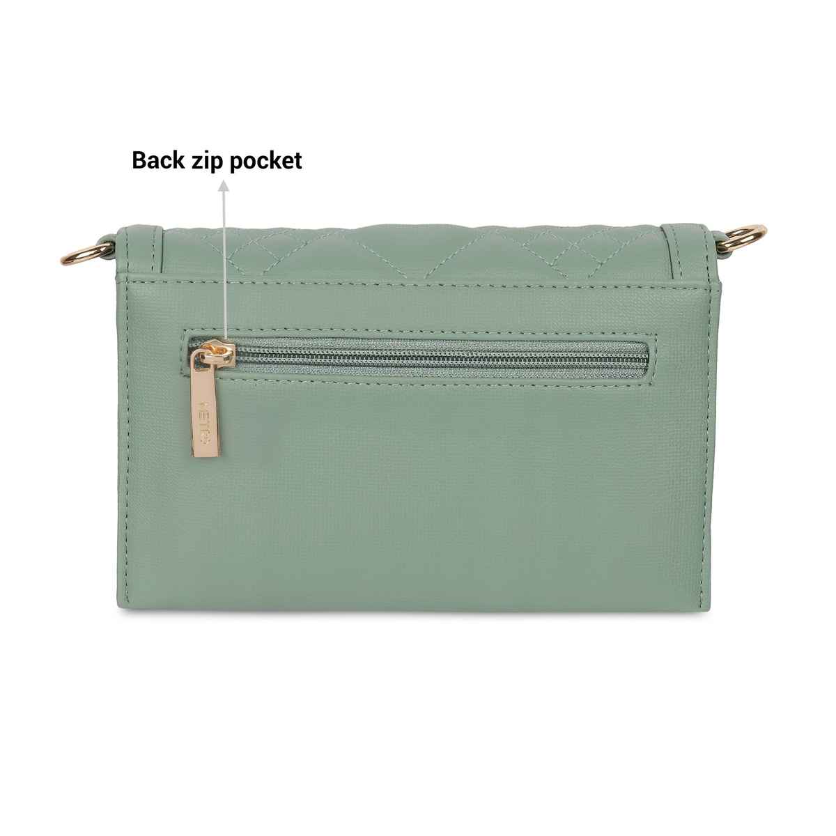 Metro Lightgreen Synthetic Wallet for Women | 95-116-60