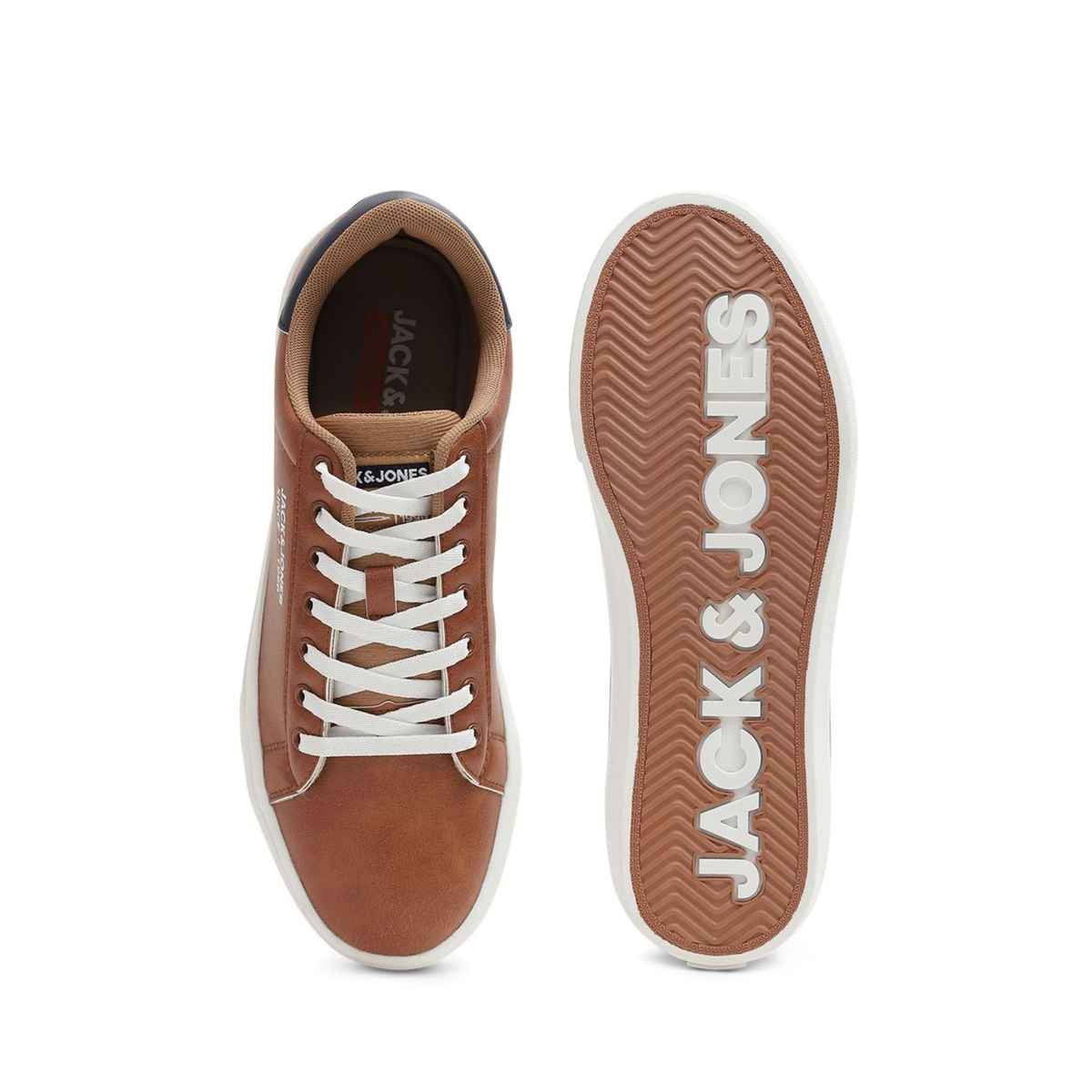 Jack & Jones Men's Tan Polyurethane Casual Sneakers - 40