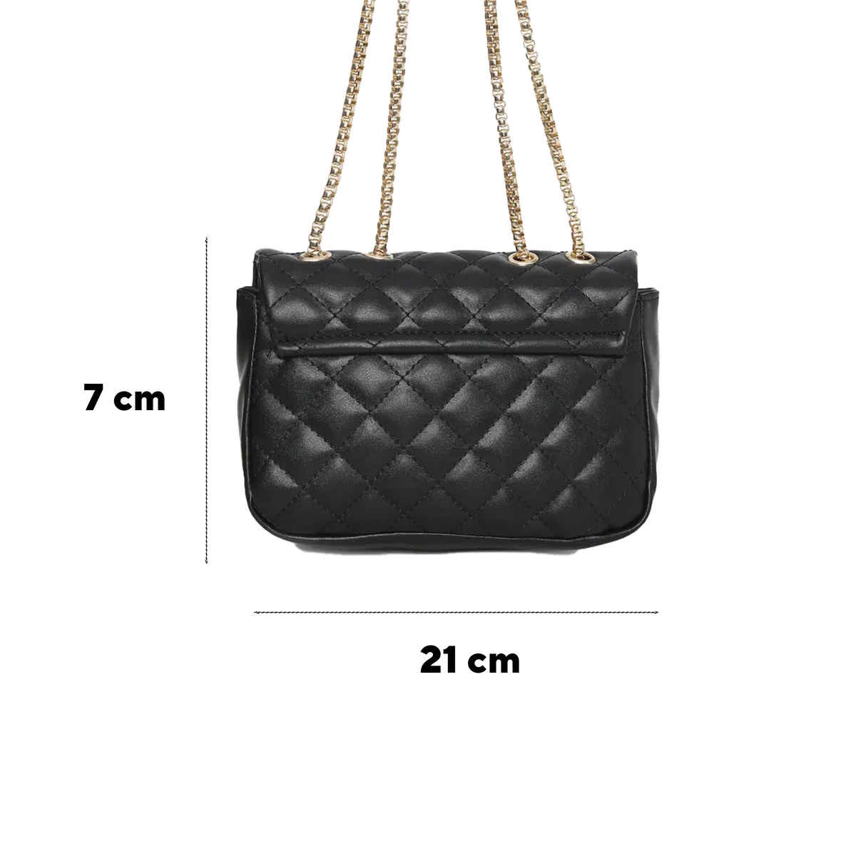 Fastrack Women's PU Structured Quilted Sling Bag | Black