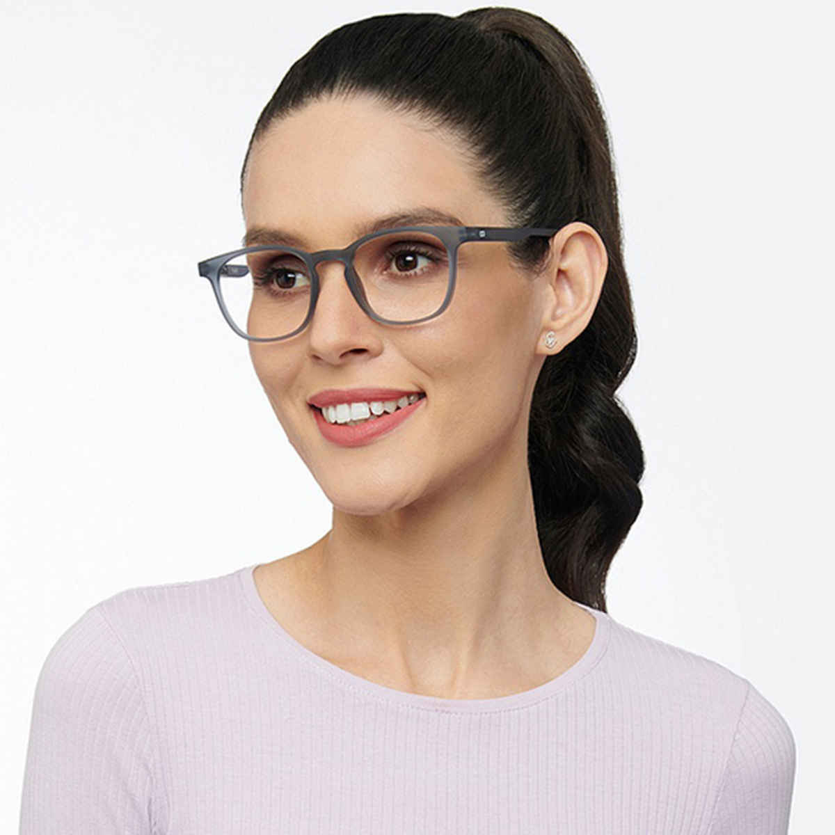 Lenskart Hustlr Unisex Solid Plastic Computer Glasses | Greystone - L