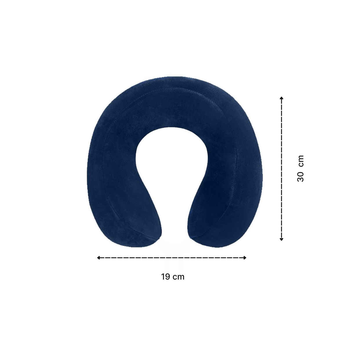 Billebon Premium Fibre Filled Round Travel Neck Pillow | Navy Blue