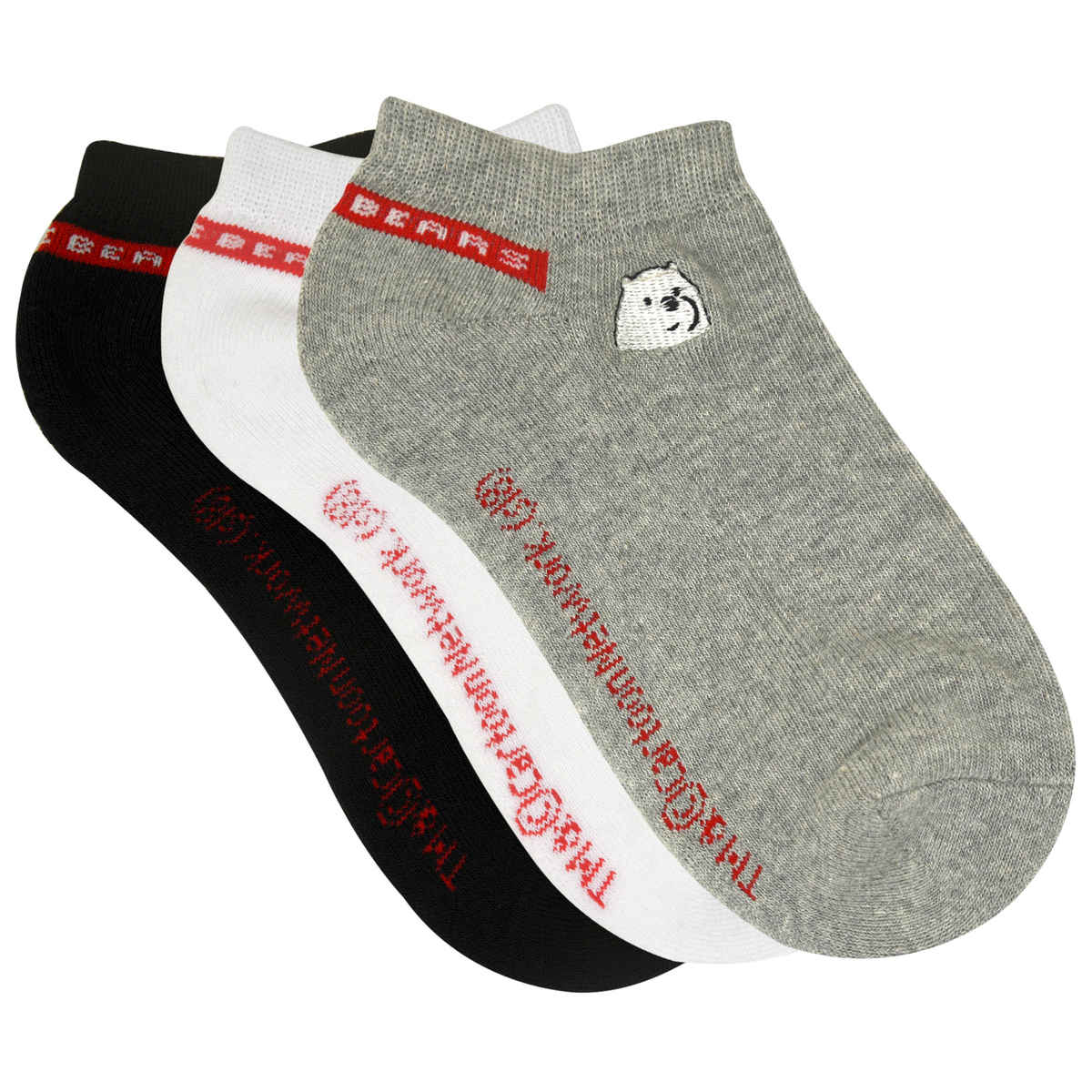 SocksXpress by Balenzia We Bare Bears Low Cut Cushioned Socks For Women | Cotton & Spandex