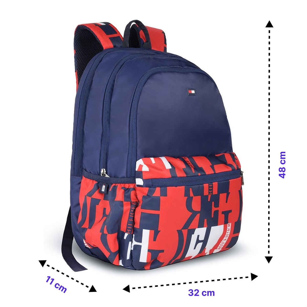 Tommy Hilfiger Unisex Colorblocked Polyester 23 L Laptop Backpack | Assorted - M