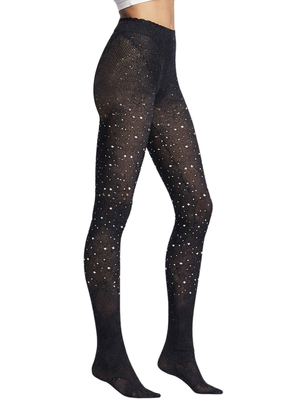 D'Chica Women's Pearl Stockings | Black - FS