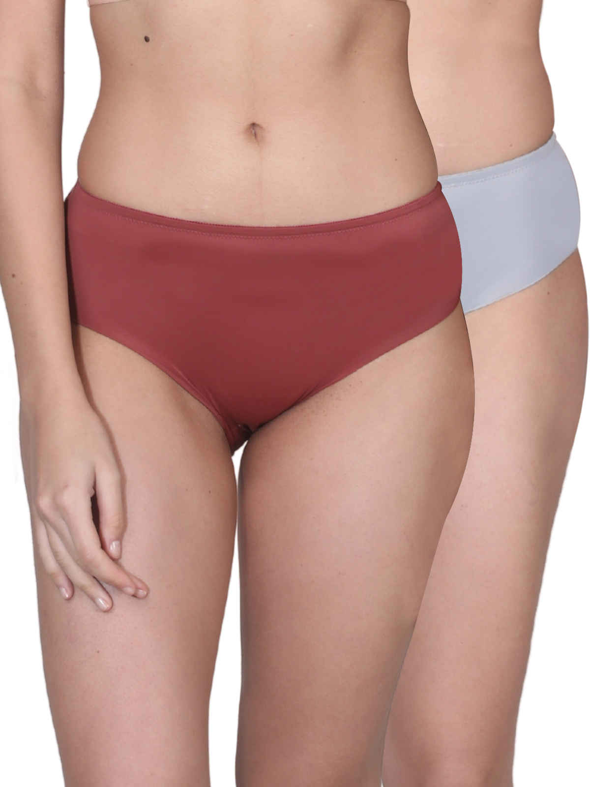 D'chica Women's Seamless Hipster Panty | Cotton Crotch, Full Coverage | Assorted - L