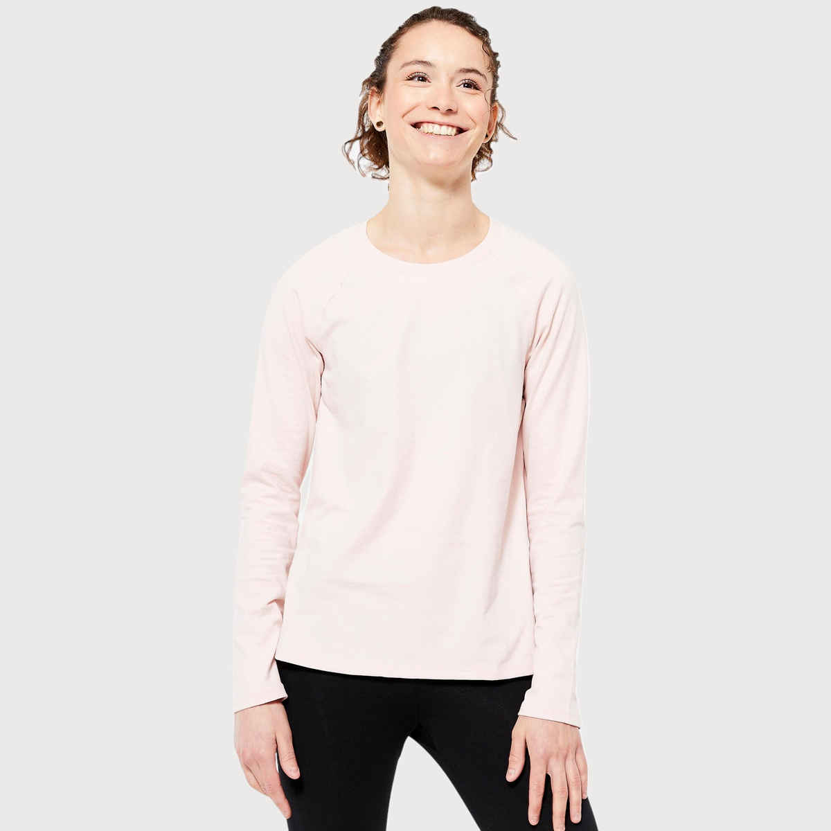 Decathlon | Domyos WoMen's Long-Sleeved Fitness T-Shirt | Light Pink - L