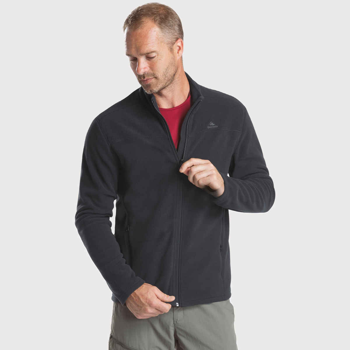 Decathlon | Quechua Men's Hiking Fleece | Black - S