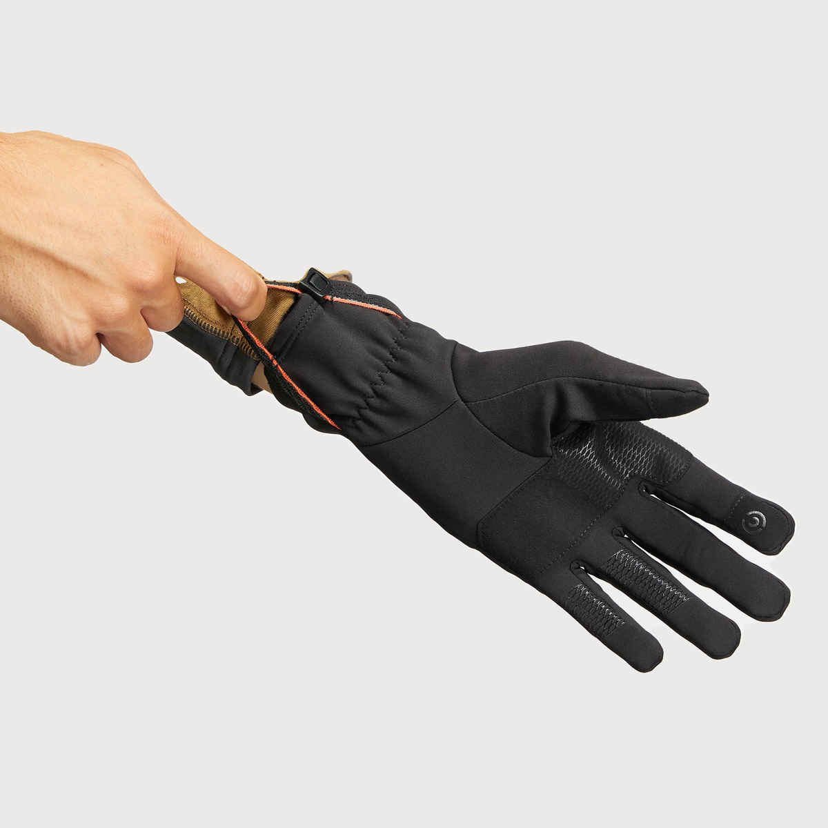 Decathlon | Forclaz Unisex Solid Polyester Winter Gloves | Black - S