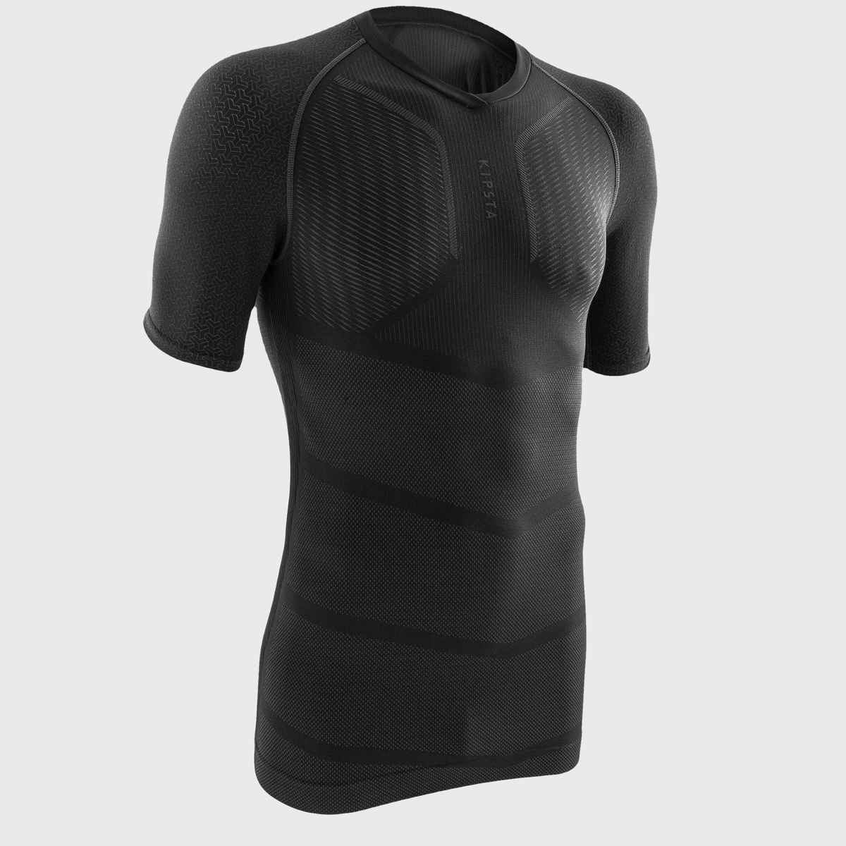 Decathlon | Kipsta Men's Football Short Sleeve Compression Base Layer T-shirt - Black - 2XL