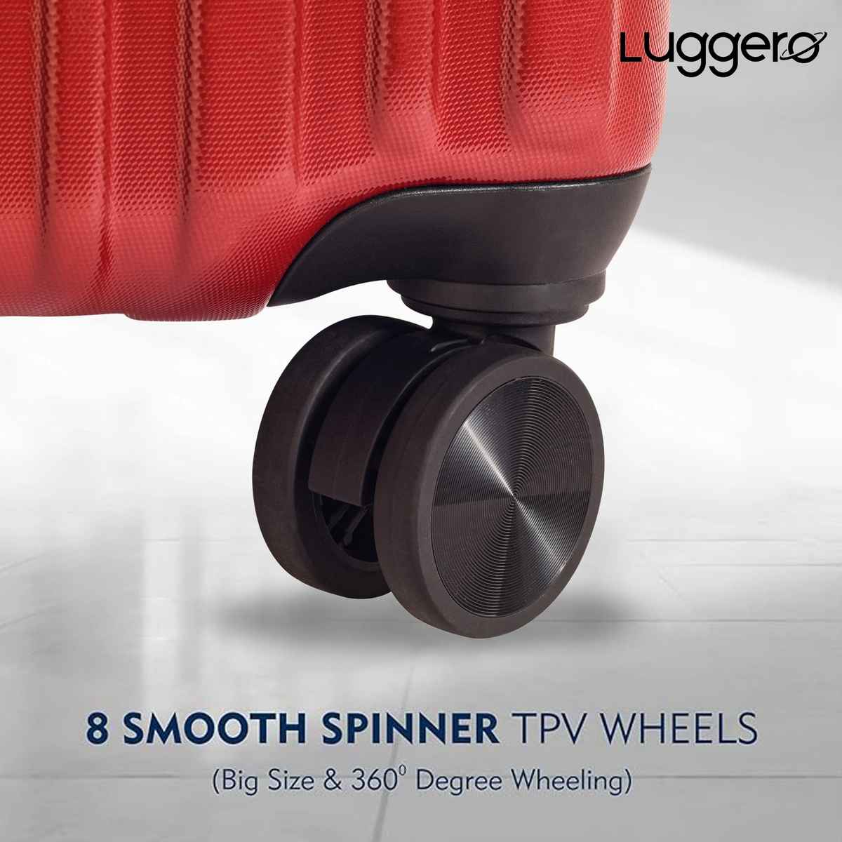 Luggero Classic Trolley Bag | Chilli Red - S