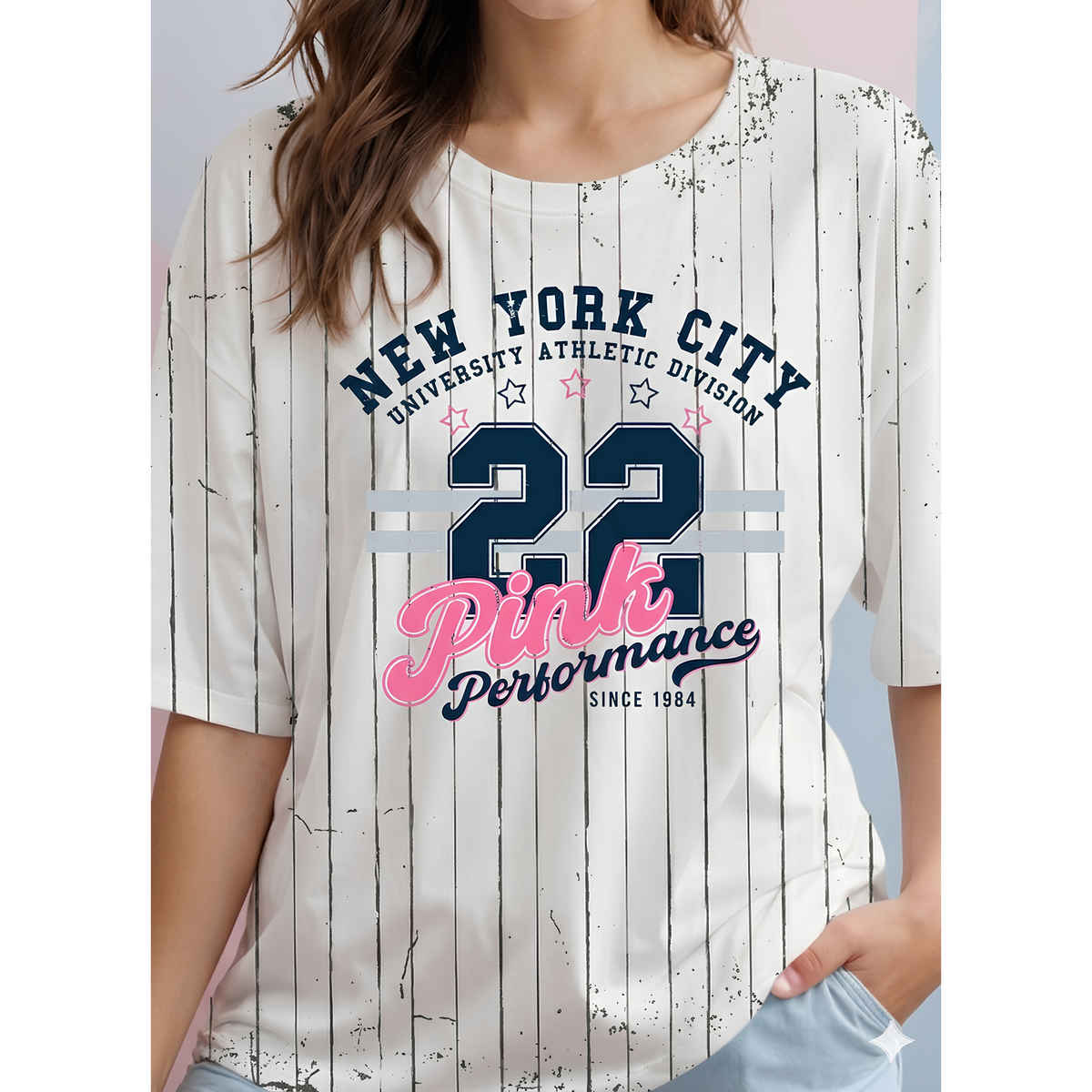 Smartees Women's Oversize Allover Printed Tshirt | White - S