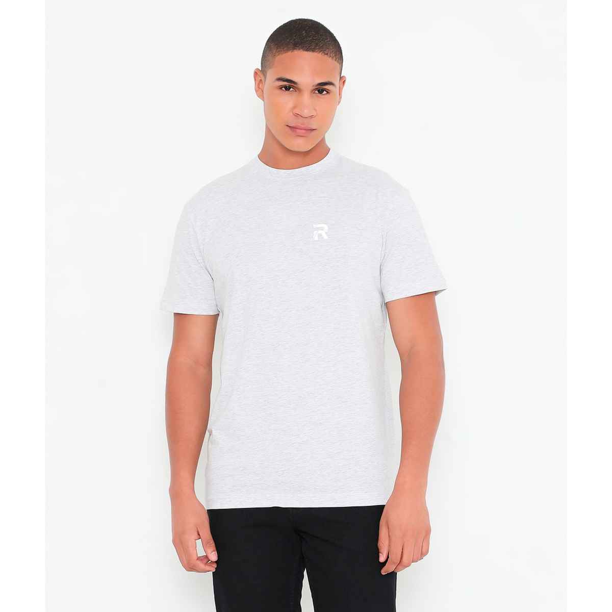 Rivolta Men's Round Neck T-Shirt | White 001 | XXL