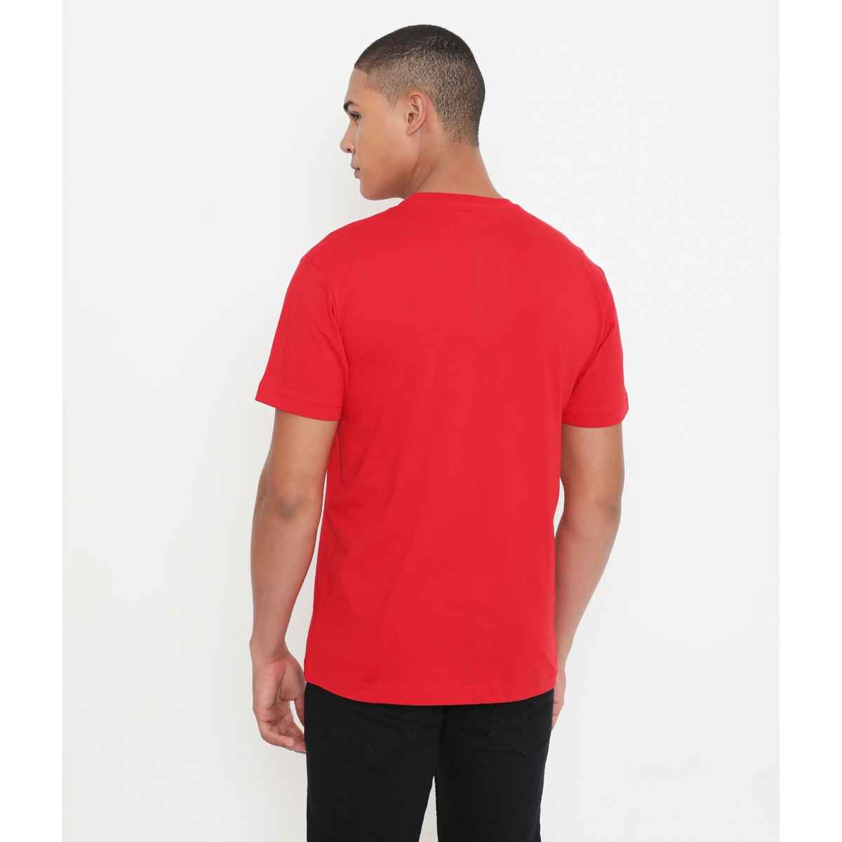 Rivolta Men's Round Neck T-Shirt | Red 001 | XXL