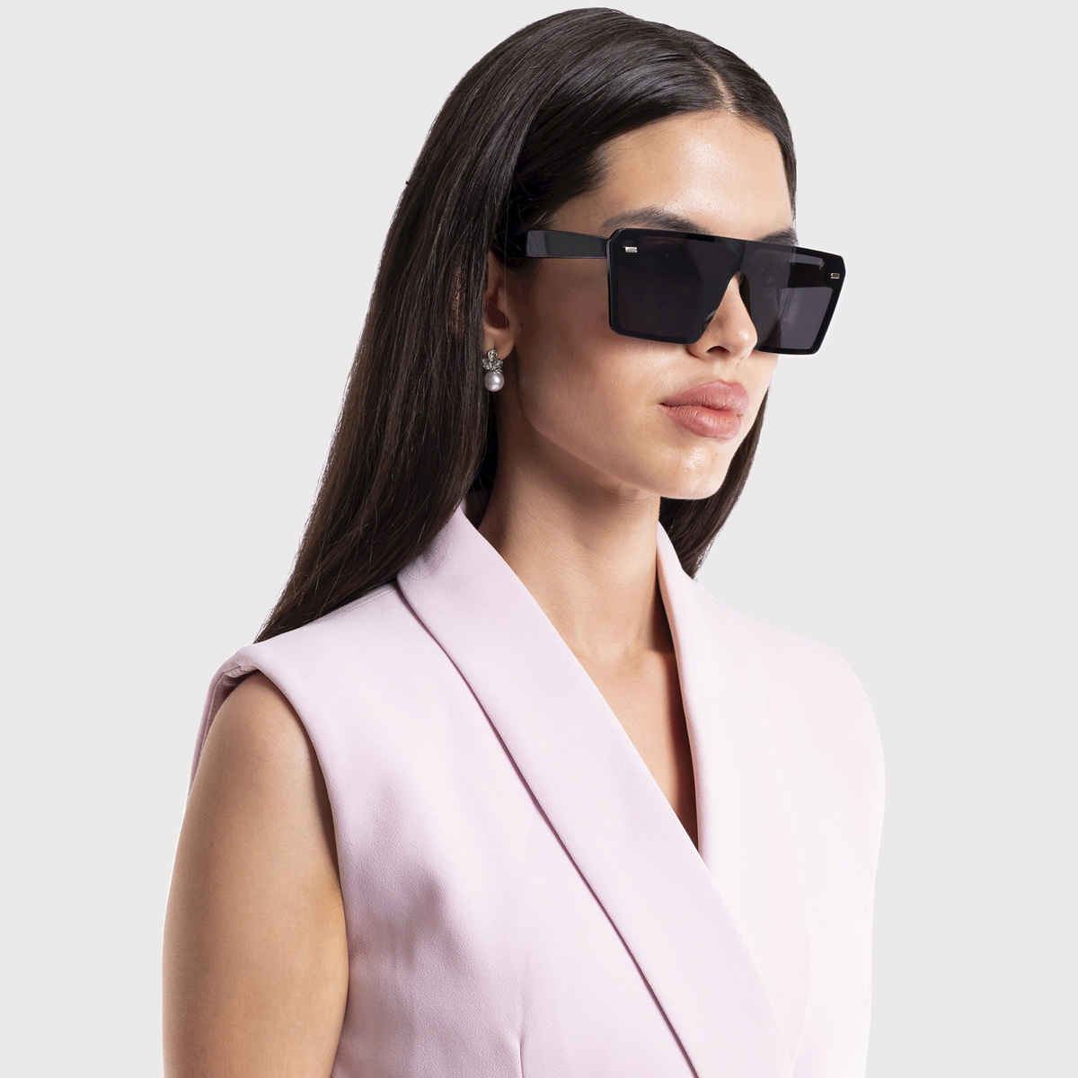 Voyage Unisex Plastic Wayfarer Sunglasses | Black - L