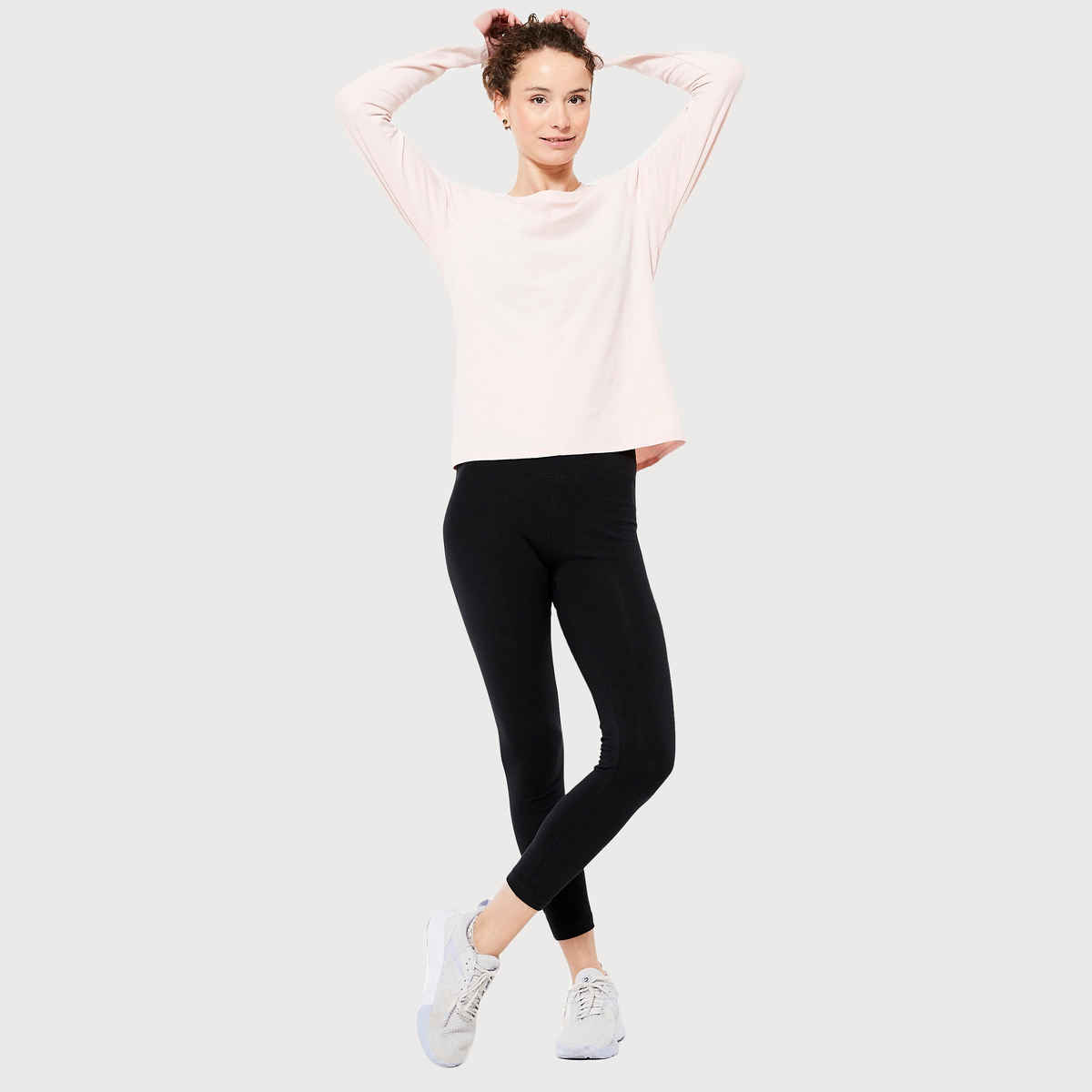 Decathlon | Domyos WoMen's Long-Sleeved Fitness T-Shirt | Light Pink - M