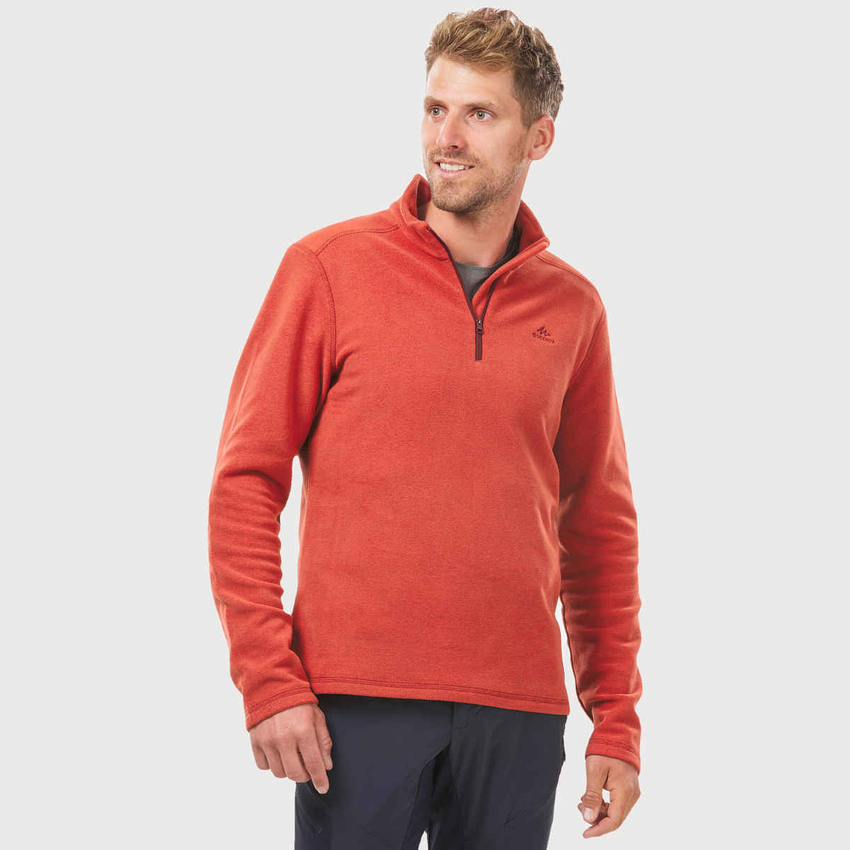 Decathlon | Quechua Men's Half Zip Fleece - Red, L