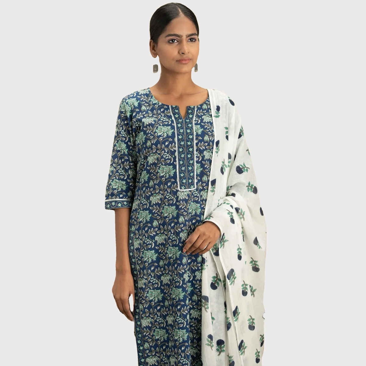 Libas Women Straight Kurta And Palazzo With Dupatta - 13026Om