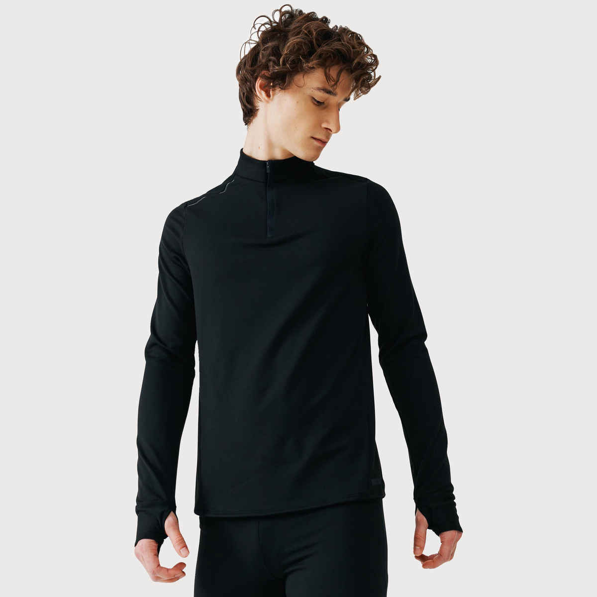 Decathlon | Kalenji Men's Full Sleeve Running T-shirt | Black - L