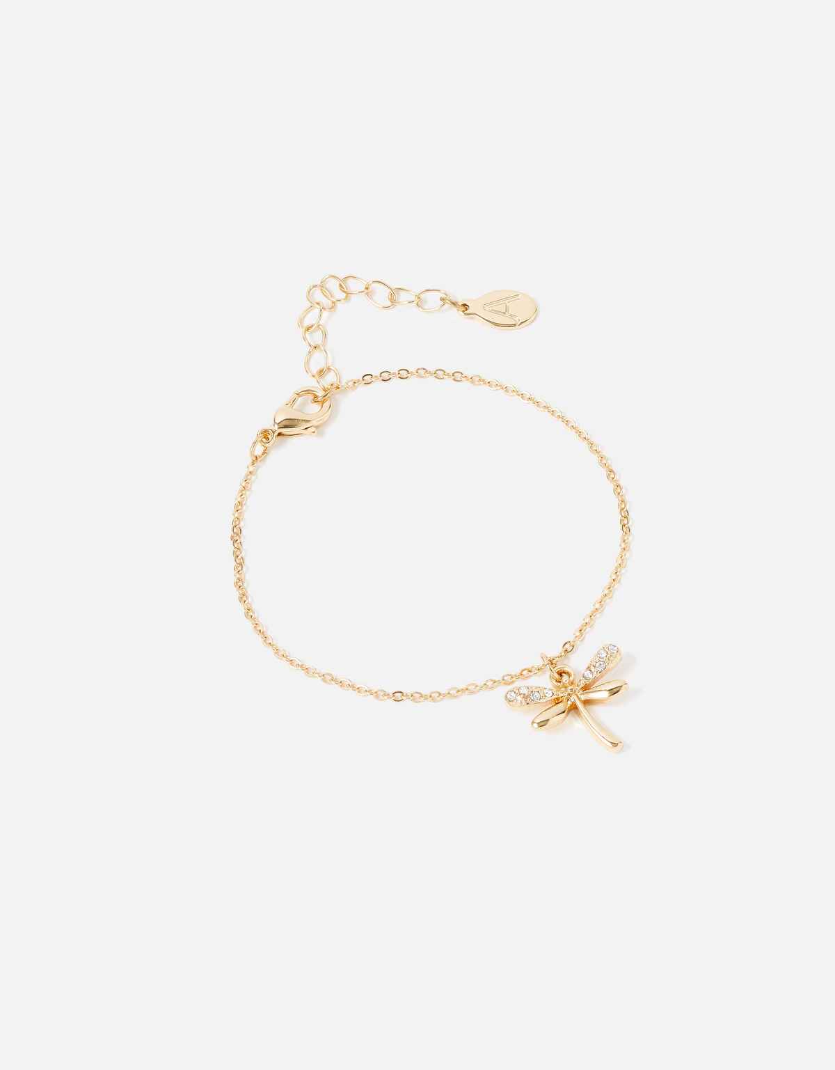 Accessorize London Women Gold Dragonfly Bracelet