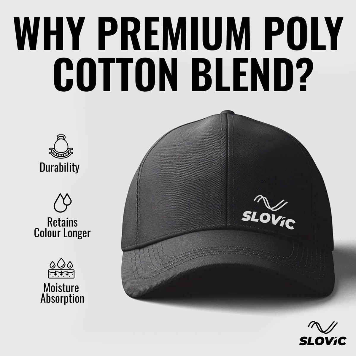 Slovic Unisex Baseball Cap | Casual, Outdoor, Travel Wear with Adjutsable Straps