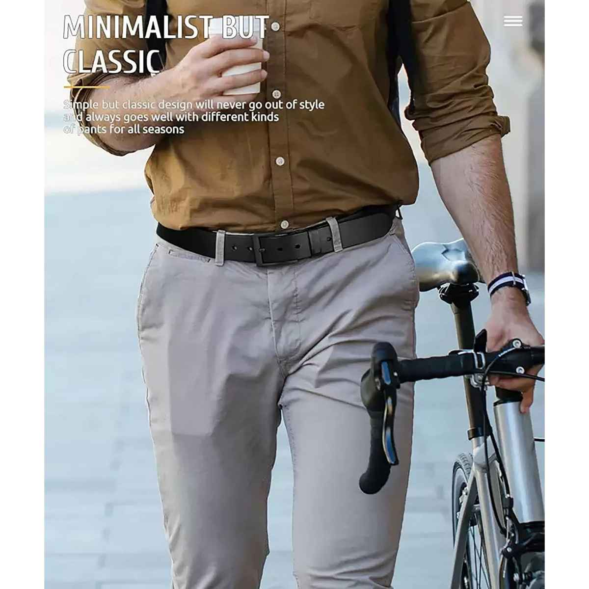 Wildhorn Men's Solid Genuine Leather Men's Belt | Black - Free Size