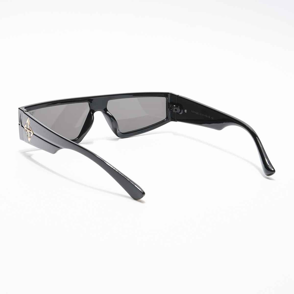 Voyage Unisex Geometric Plastic Sunglasses | Black - M