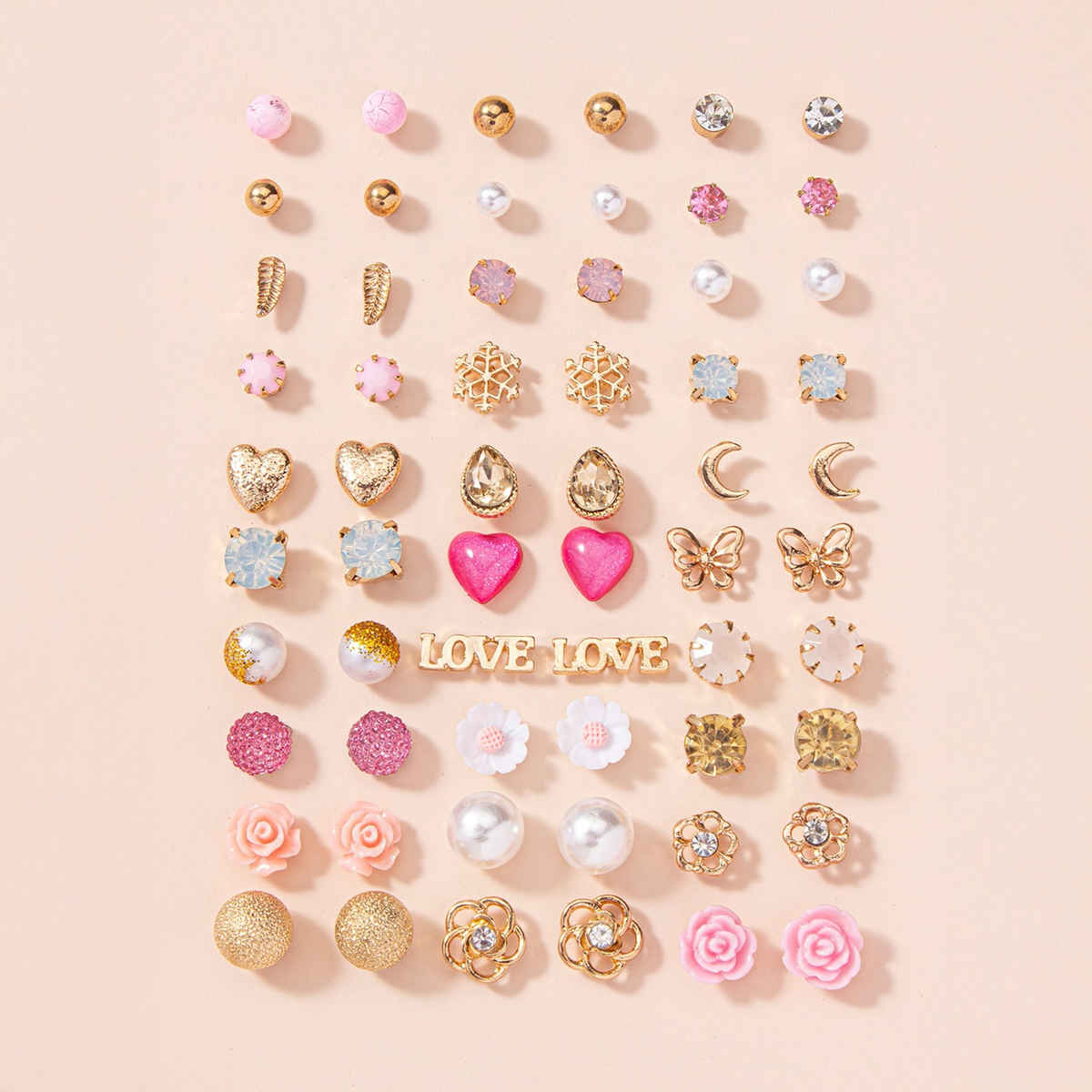 Shining Diva Fashion 30 Pairs Combo Set Latest Stylish Earrings for Women and Girls | 14780er