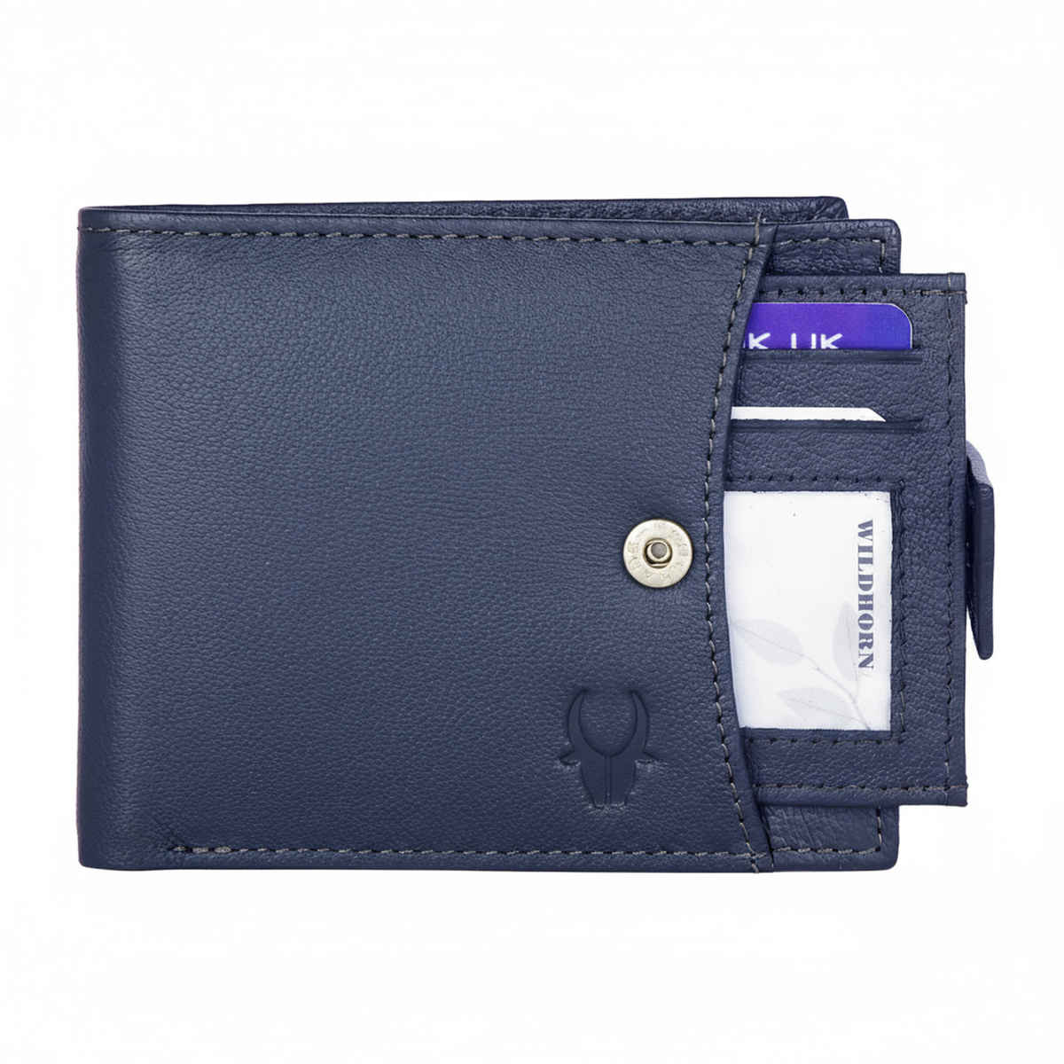 Wildhorn Men's Genuine Leather Bi-fold Wallet | Blue