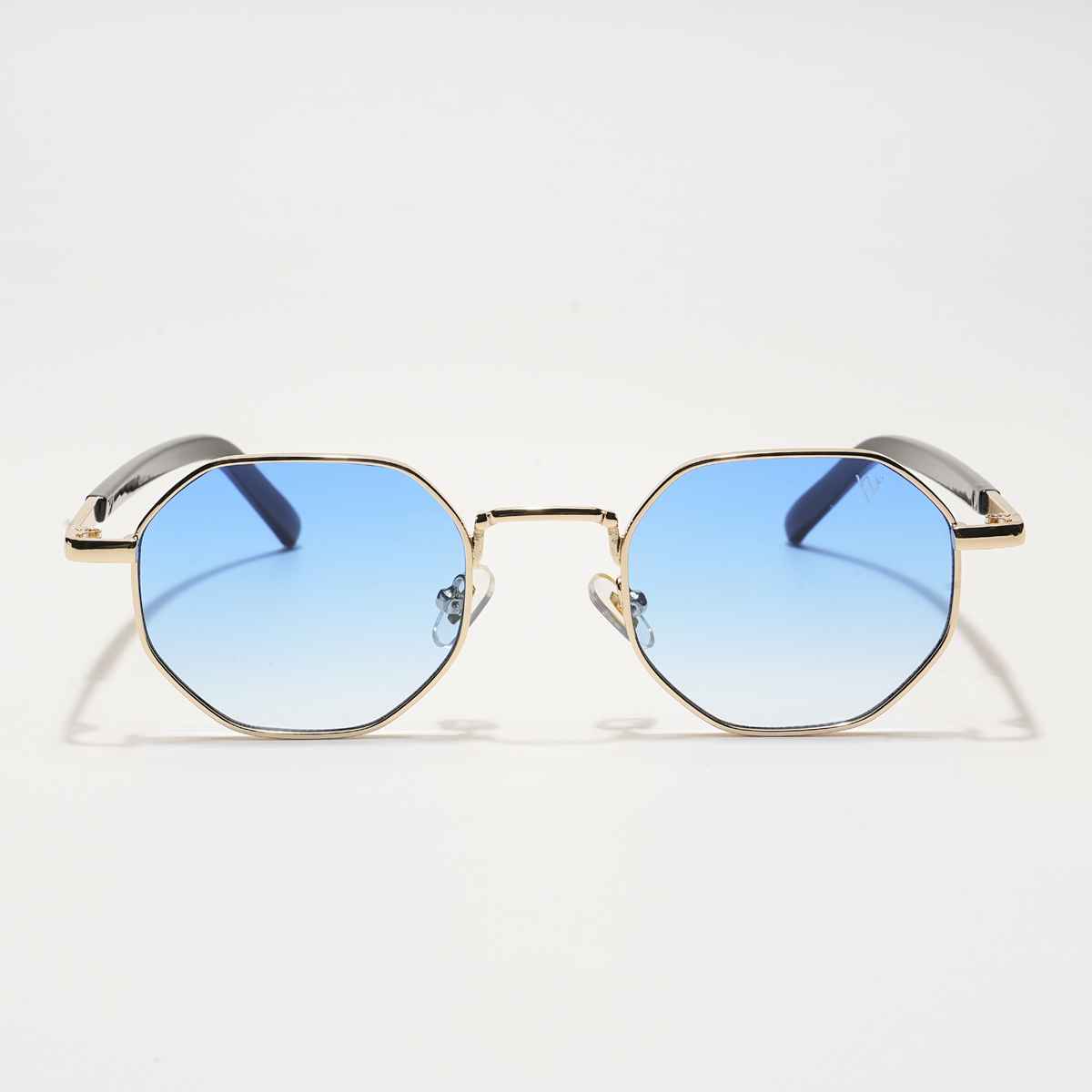 Voyage Unisex Geometric Plastic Round Sunglasses | Blue - One Size