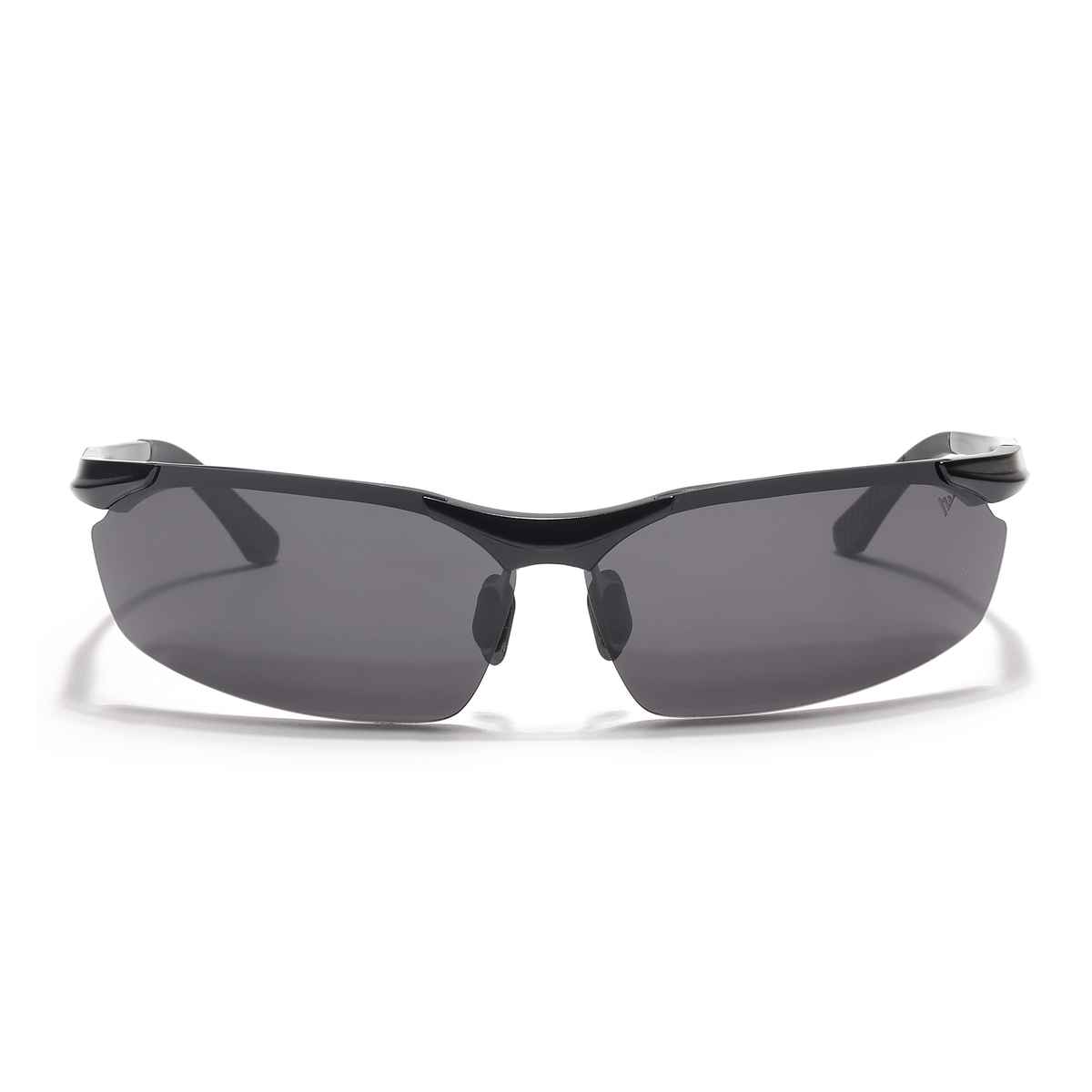 Voyage Unisex Geometric Aluminium Sunglasses | Black - L