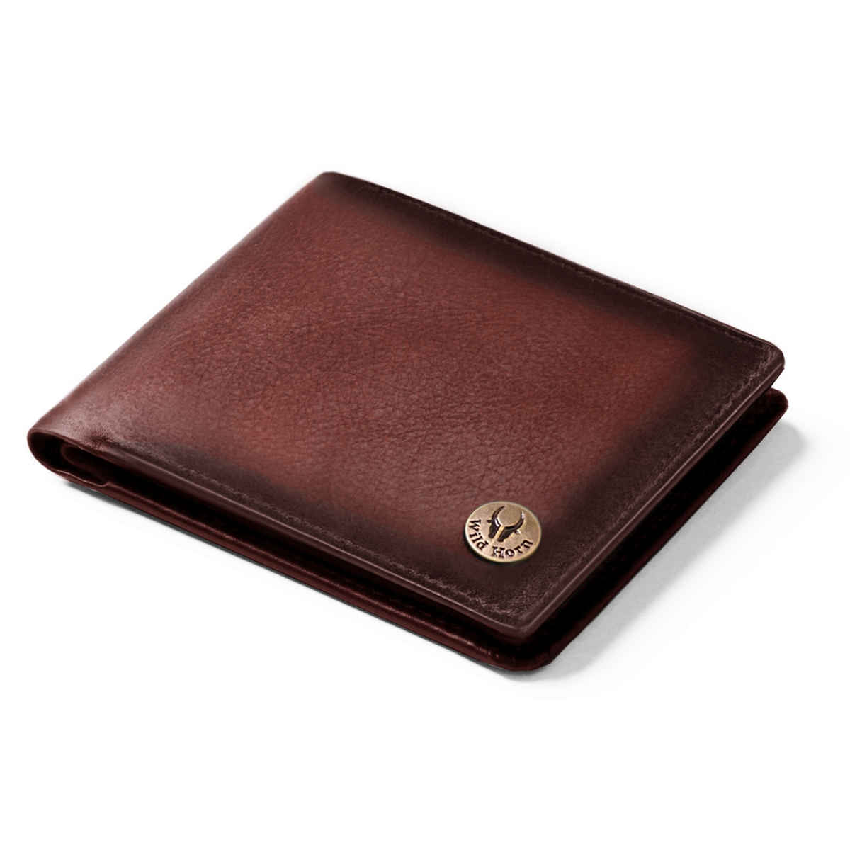 Wildhorn Men's Solid Genuine Leather Bi-Fold Wallet | Brown - Free Size