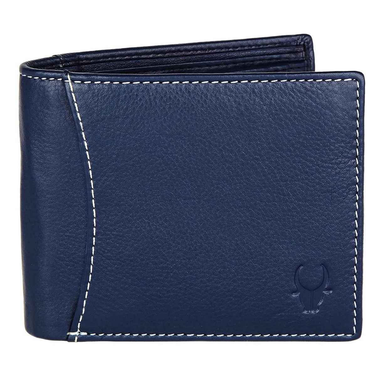 Wildhorn Men's Genuine Leather Bi-fold Wallet | Blue