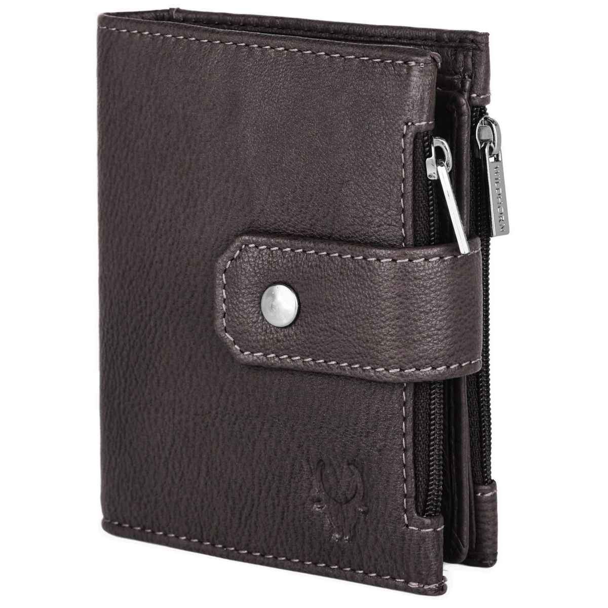 Wildhorn Men's Brand Logo Genuine Leather Wallet | Brown