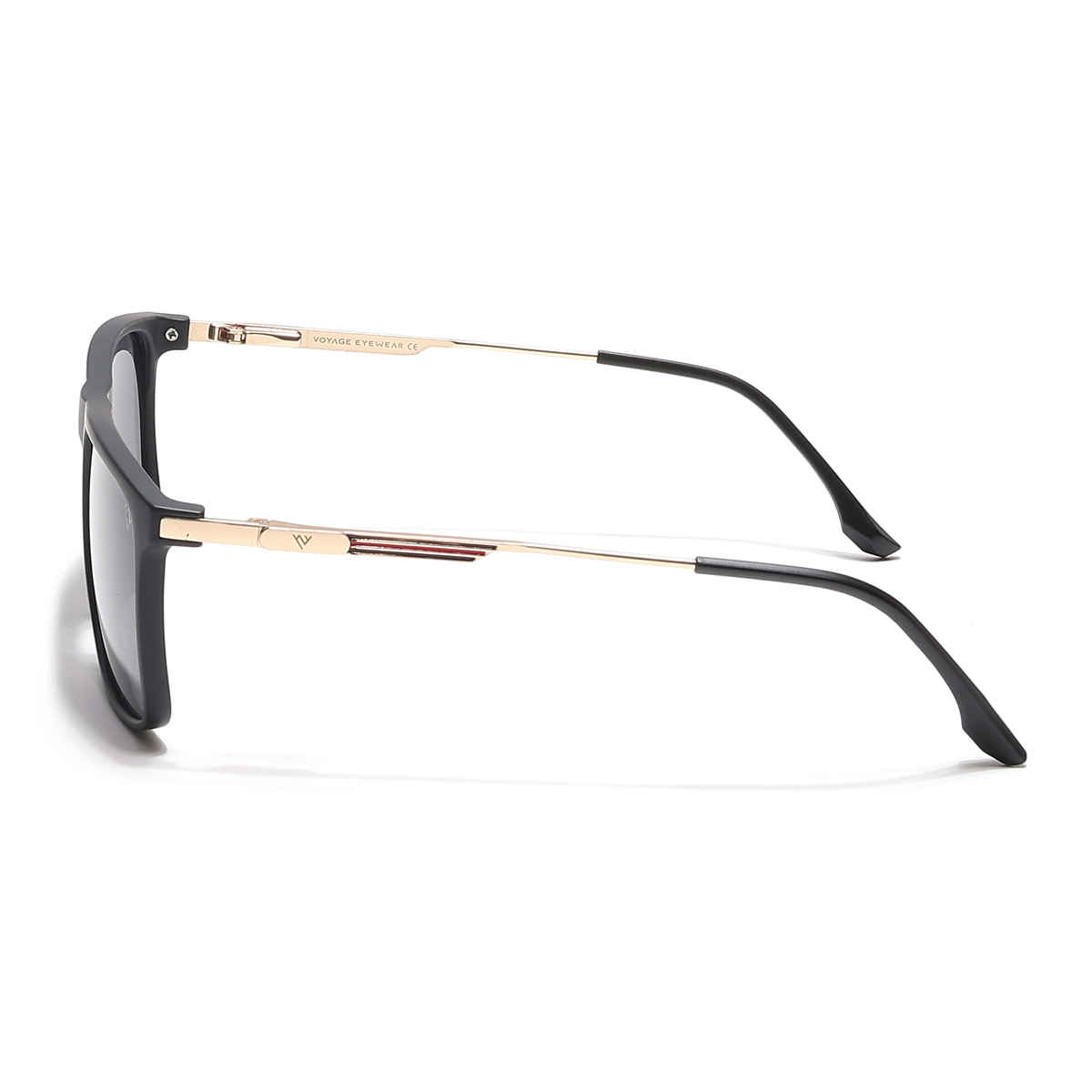 Voyage Unisex Plastic Wayfarer Sunglasses | Black - Free Size