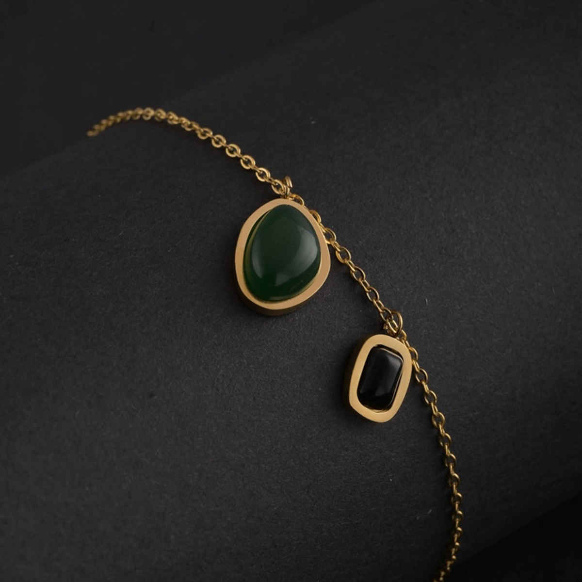 Palmonas Emerald Night Anklet For Womens | Waterproof And Anti-Tarnish