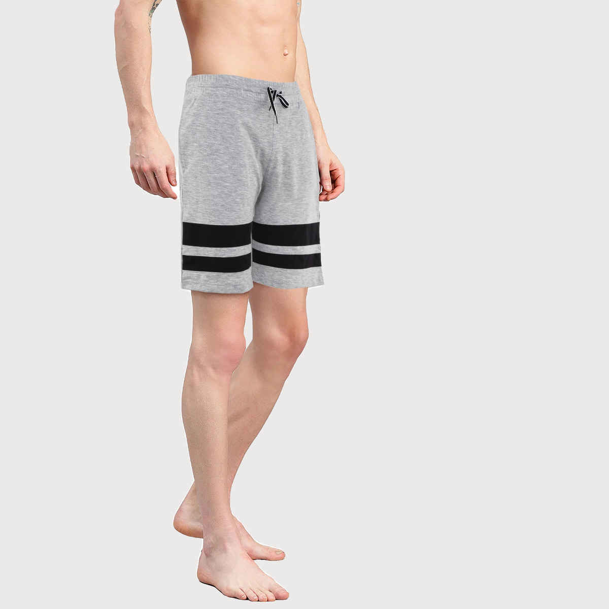 Avolt Men's Regular Fit Shorts Super Comfortable Half Pants | Grey - L