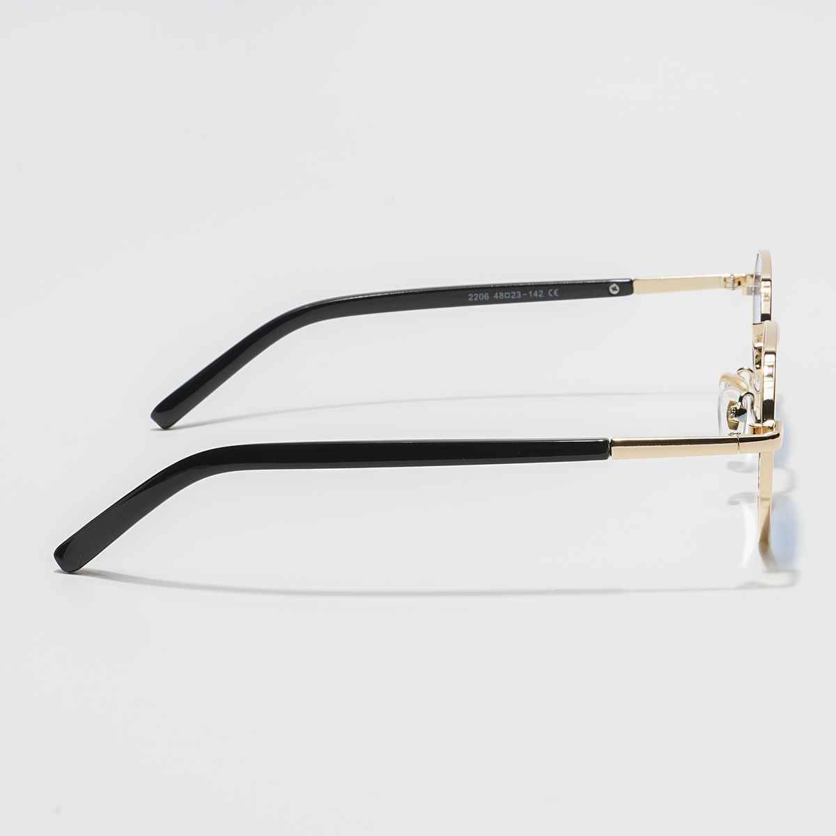 Voyage Unisex Geometric Plastic Round Sunglasses | Blue - One Size