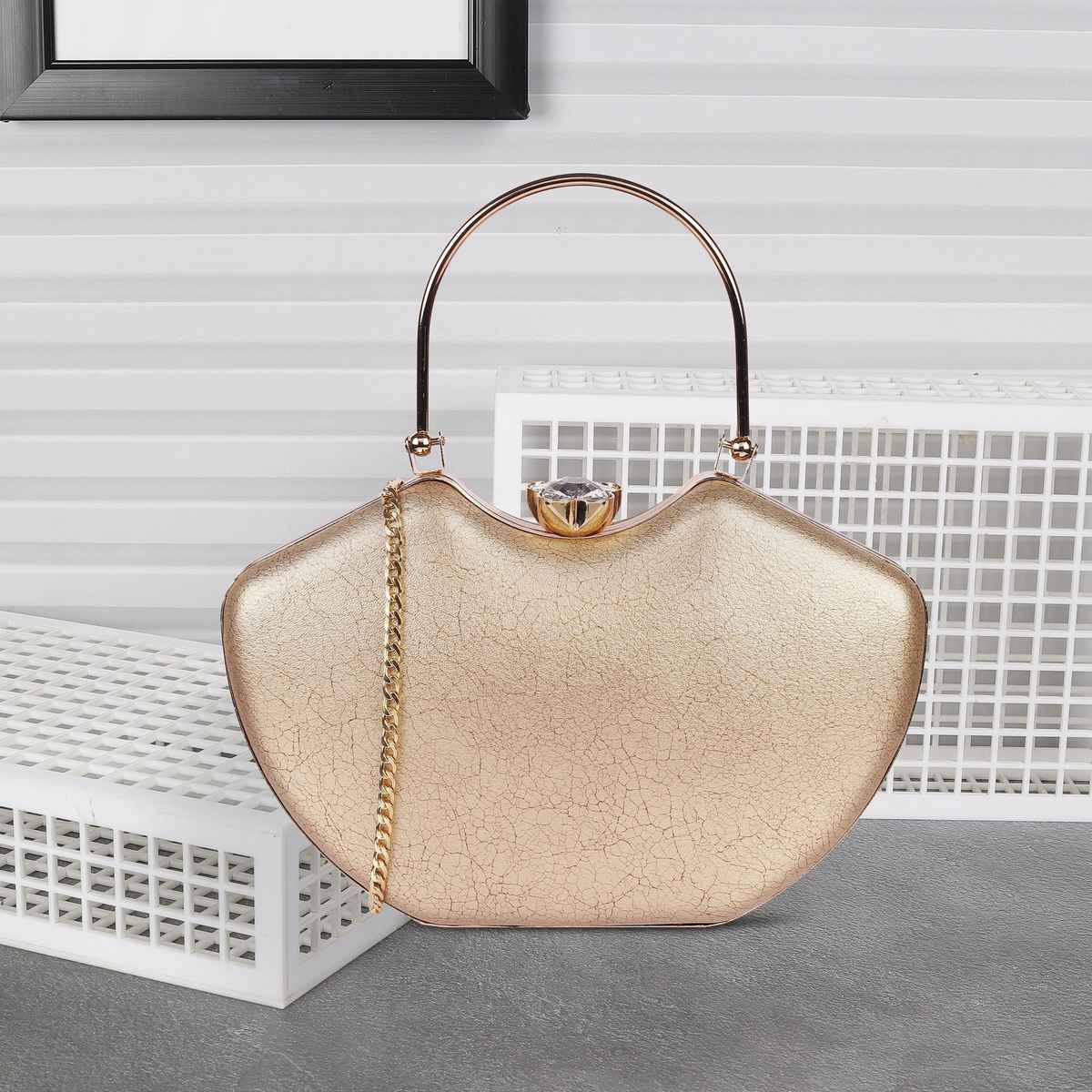 Mochi Women's Evening Clutch | 38-140-15 | Gold