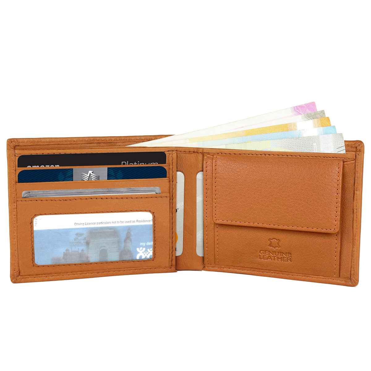 Wildhorn Men's Genuine Leather Bi-fold Wallet | Tan