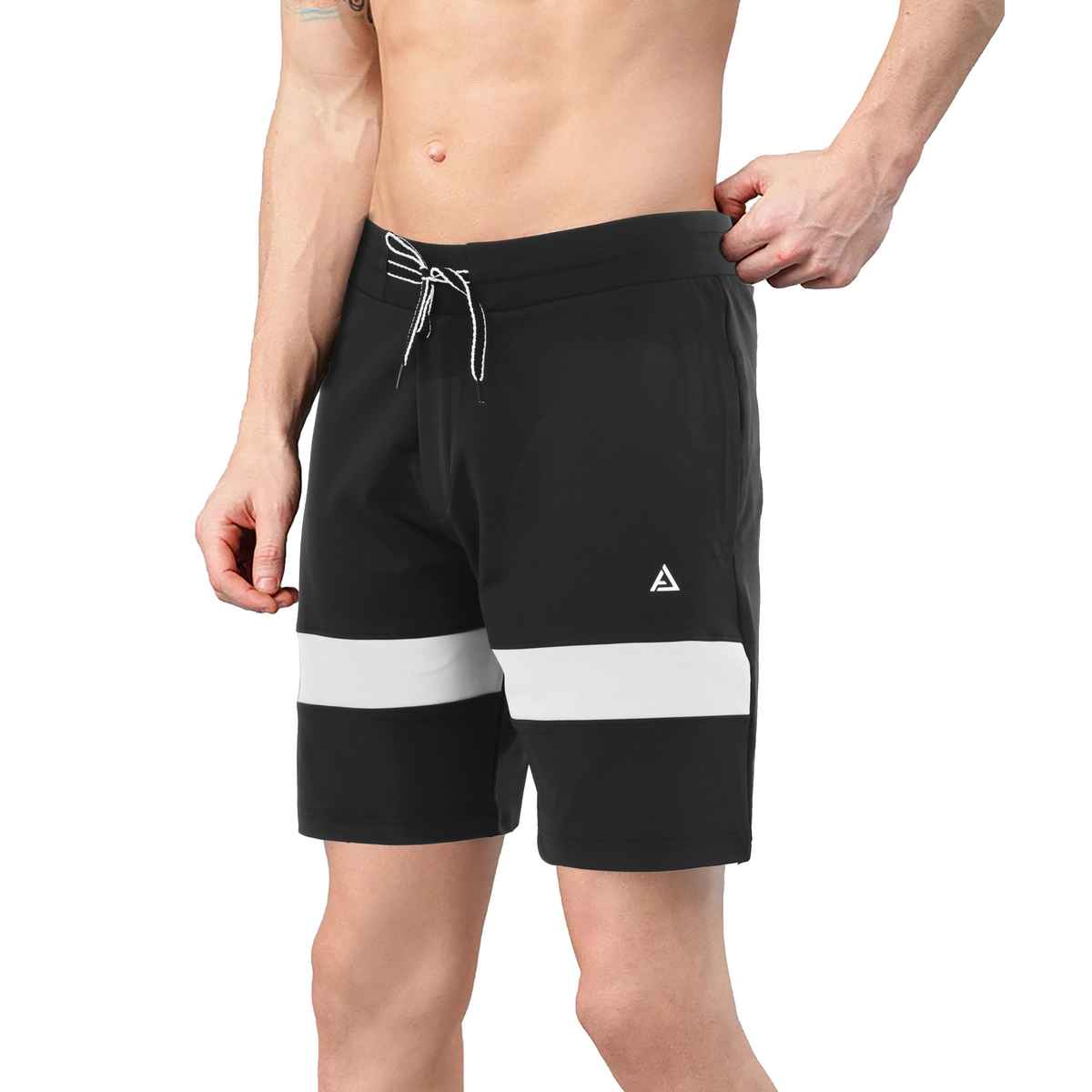 Avolt Men's Regular Fit Shorts Super Comfortable Half Pants AV302 Black | M