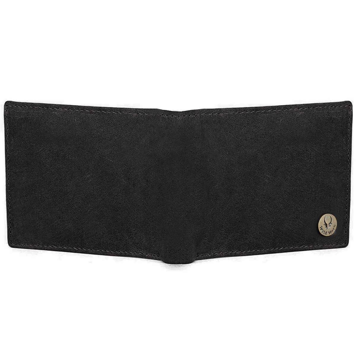 Wildhorn Men's Genuine Leather Bi-fold Wallet | Black
