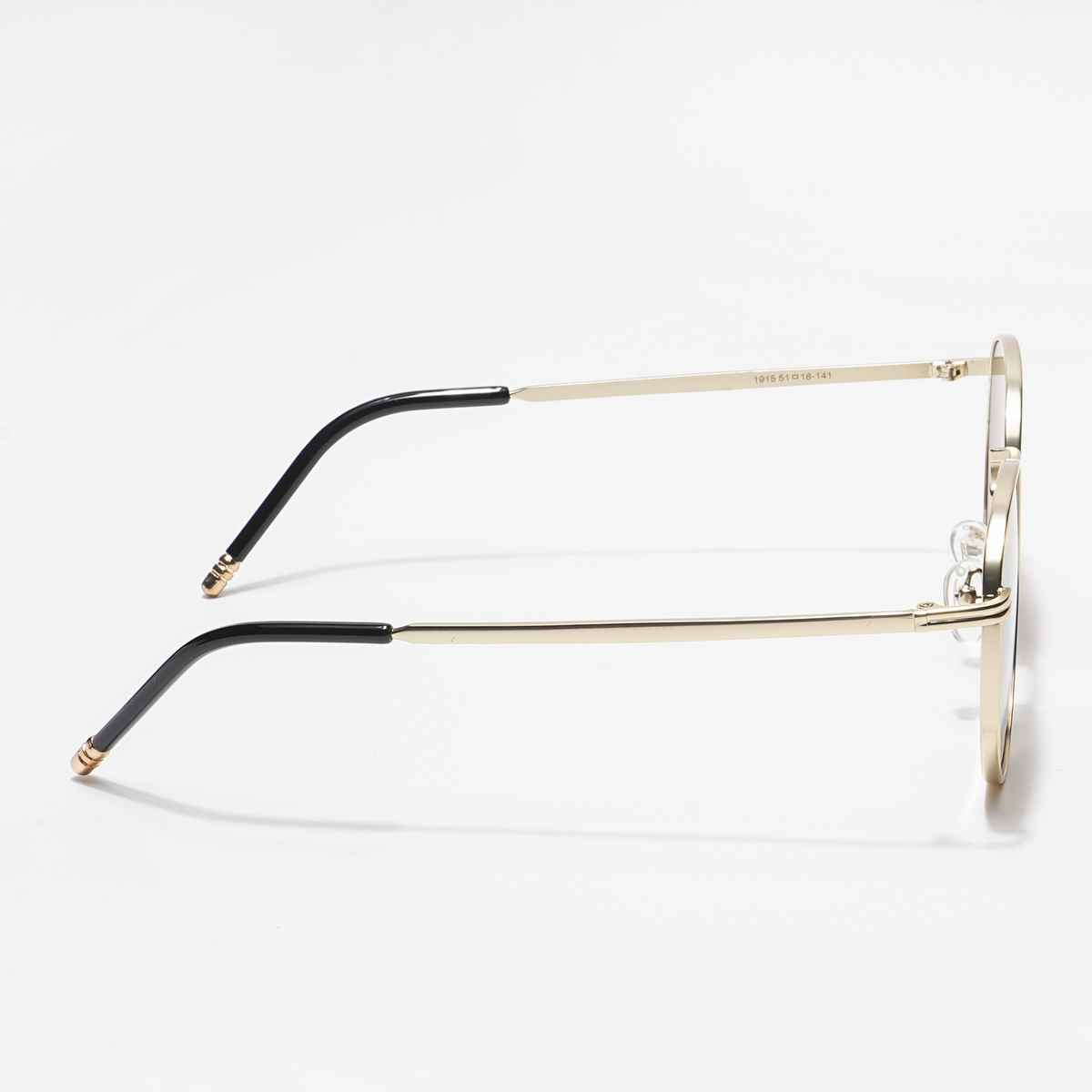 Voyage Unisex Geometric Metal Round Sunglasses | Brown and Gold - M